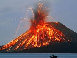 Krakatoa – erupted 1883 island east of Sumatra
